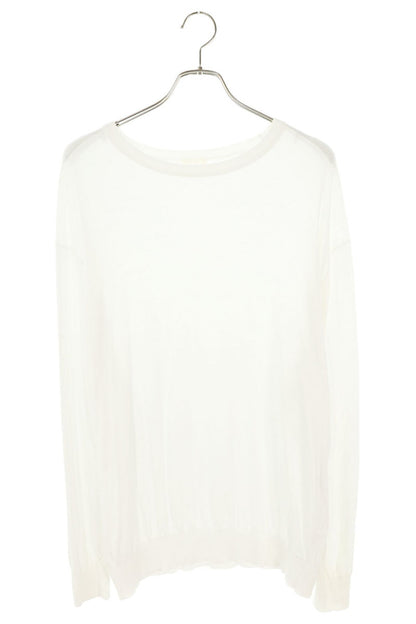 COMOLI Cotton Crewneck Long Sleeve Tee White Size L