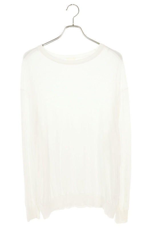 COMOLI Cotton Crewneck Long Sleeve Tee White Size L