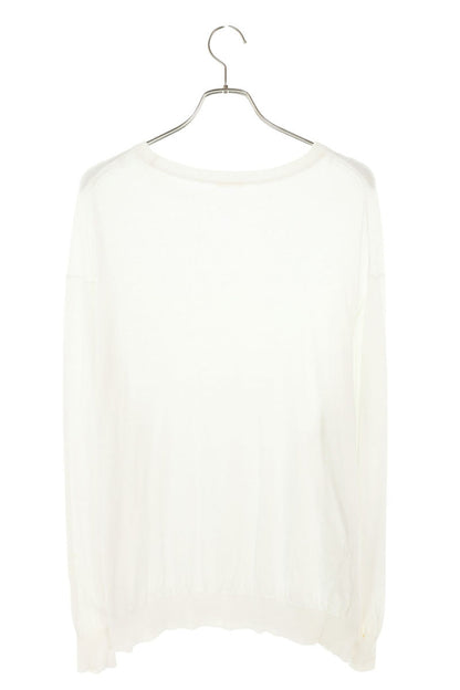 COMOLI Cotton Crewneck Long Sleeve Tee White Size L