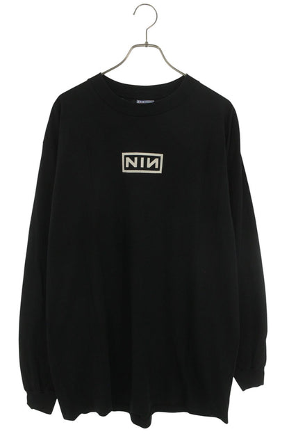 VINTAGE 90s NINE INCH NAILS Box Print Long Sleeve Size XL
