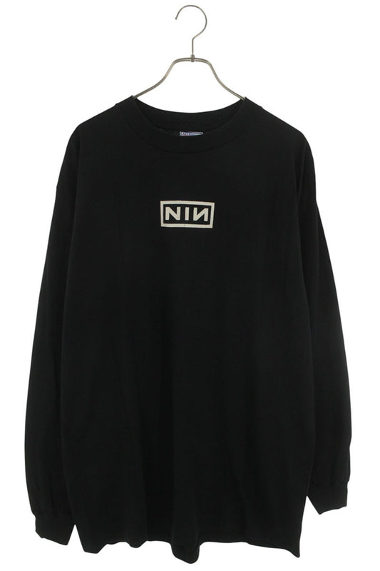 VINTAGE 90s NINE INCH NAILS Box Print Long Sleeve Size XL