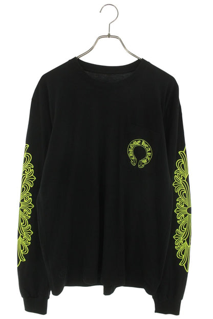 Chrome Hearts Floral Sleeve Back Horseshoe Print Long Sleeve Size L