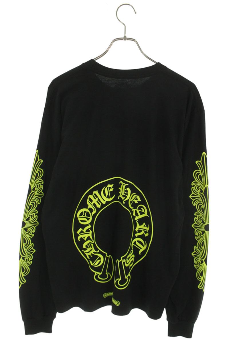 Chrome Hearts Floral Sleeve Back Horseshoe Print Long Sleeve Size L