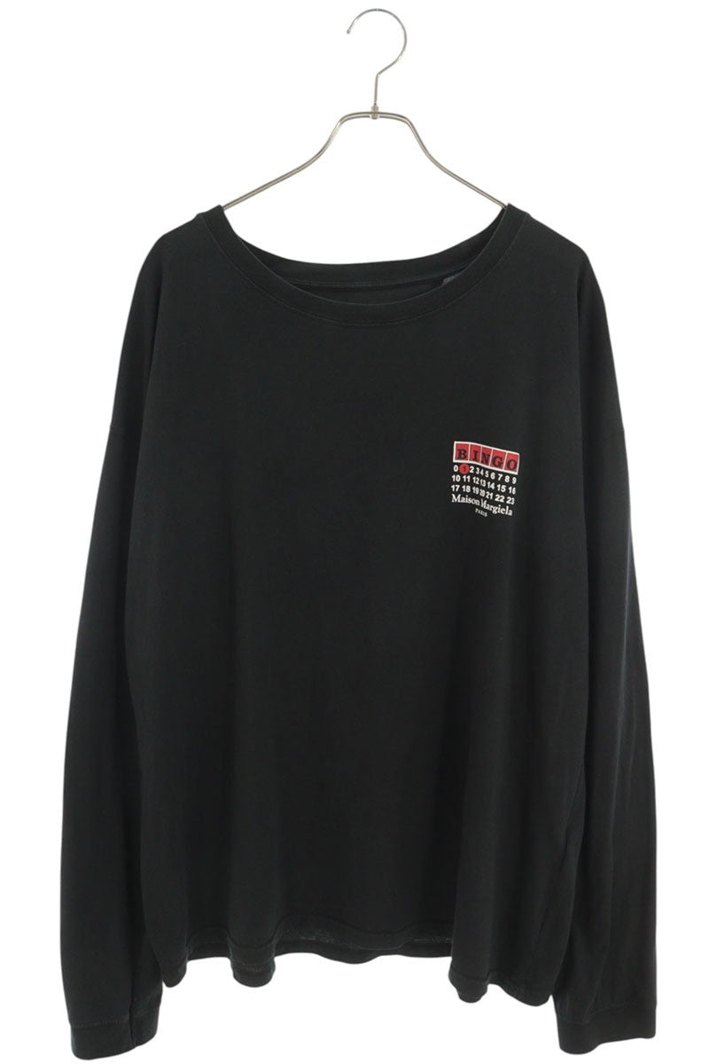 Maison Margiela 25AW BINGO Logo Print Long Sleeve Tee Black Size XL