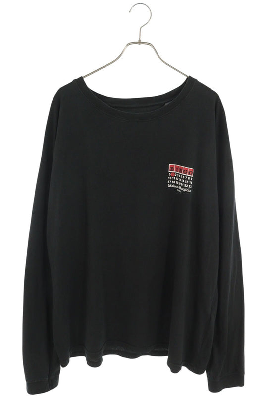 Maison Margiela 25AW BINGO Logo Print Long Sleeve Tee Black Size XL