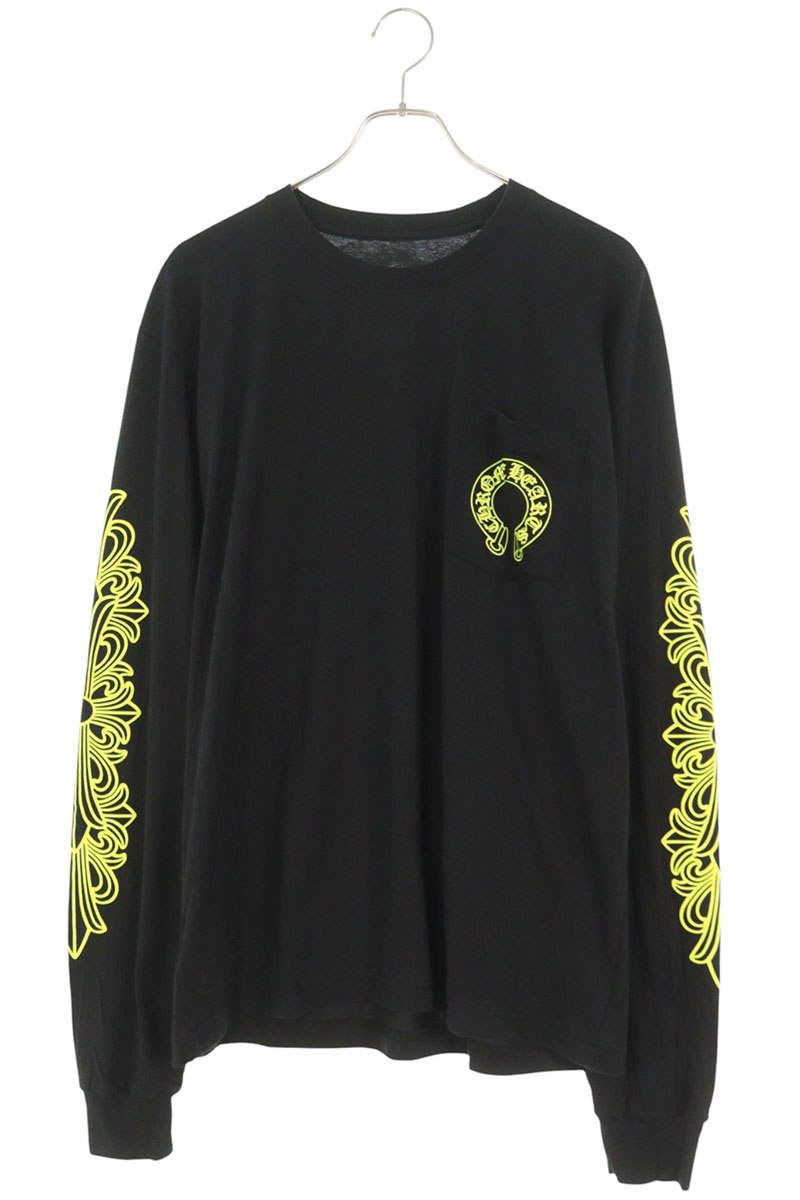 Chrome Hearts Floral Horseshoe Back Print Long Sleeve Tee Size L