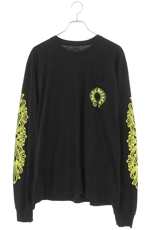 Chrome Hearts Floral Horseshoe Back Print Long Sleeve Tee Size L