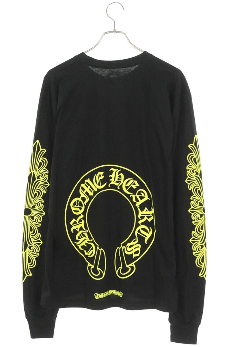 Chrome Hearts Floral Horseshoe Back Print Long Sleeve Tee Size L