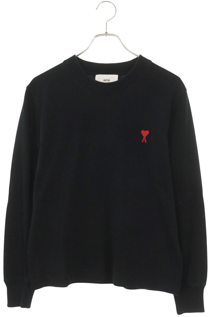 AMI Alexandre Mattiussi Heart Embroidered Cotton Long Sleeve Size XS