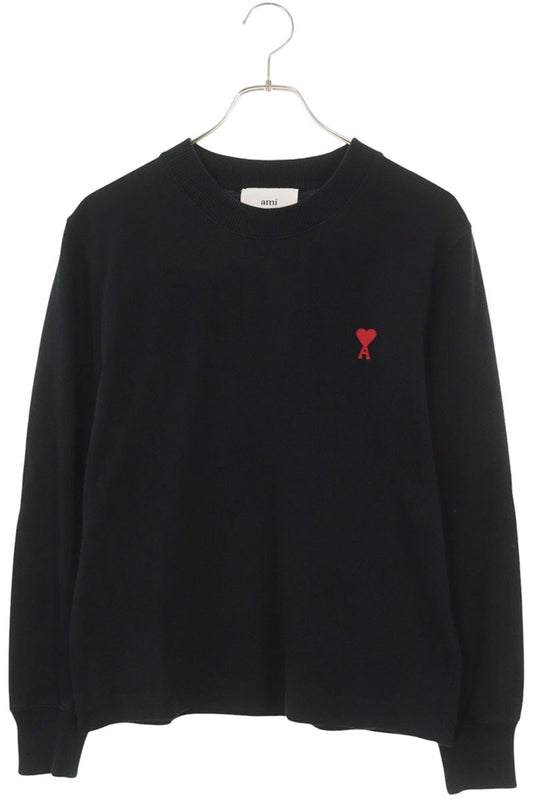 AMI Alexandre Mattiussi Heart Embroidered Cotton Long Sleeve Size XS