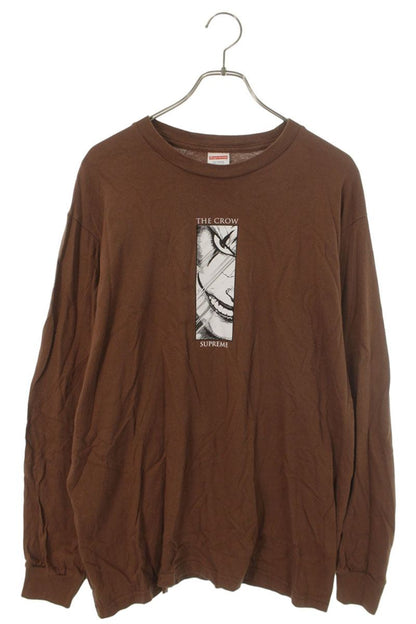 SUPREME 21AW The Crow Long Sleeve Tee Front Print Brown Size M