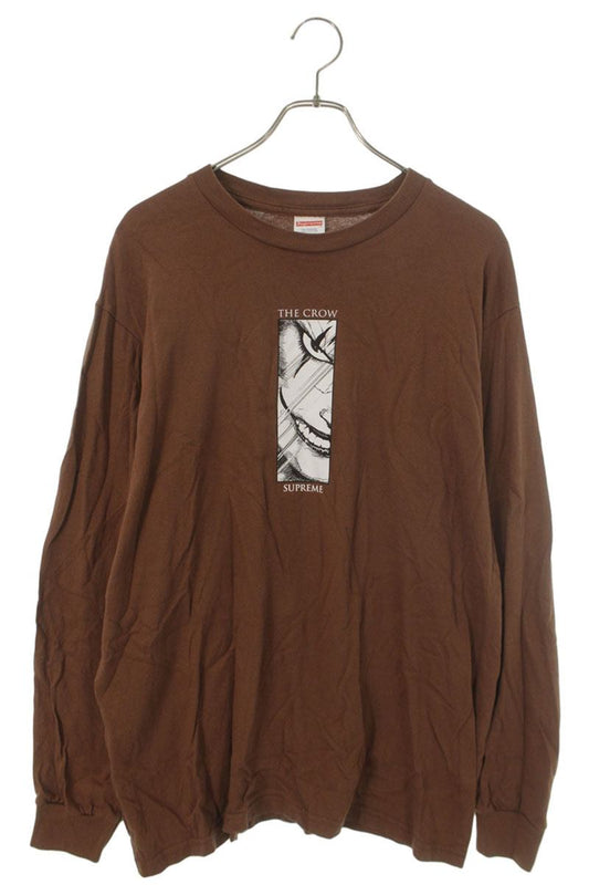 SUPREME 21AW The Crow Long Sleeve Tee Front Print Brown Size M