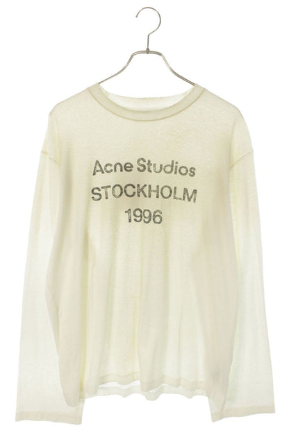 ACNE STUDIOS Logo Print Relaxed Fit Vintage Long Sleeve Tee Size S