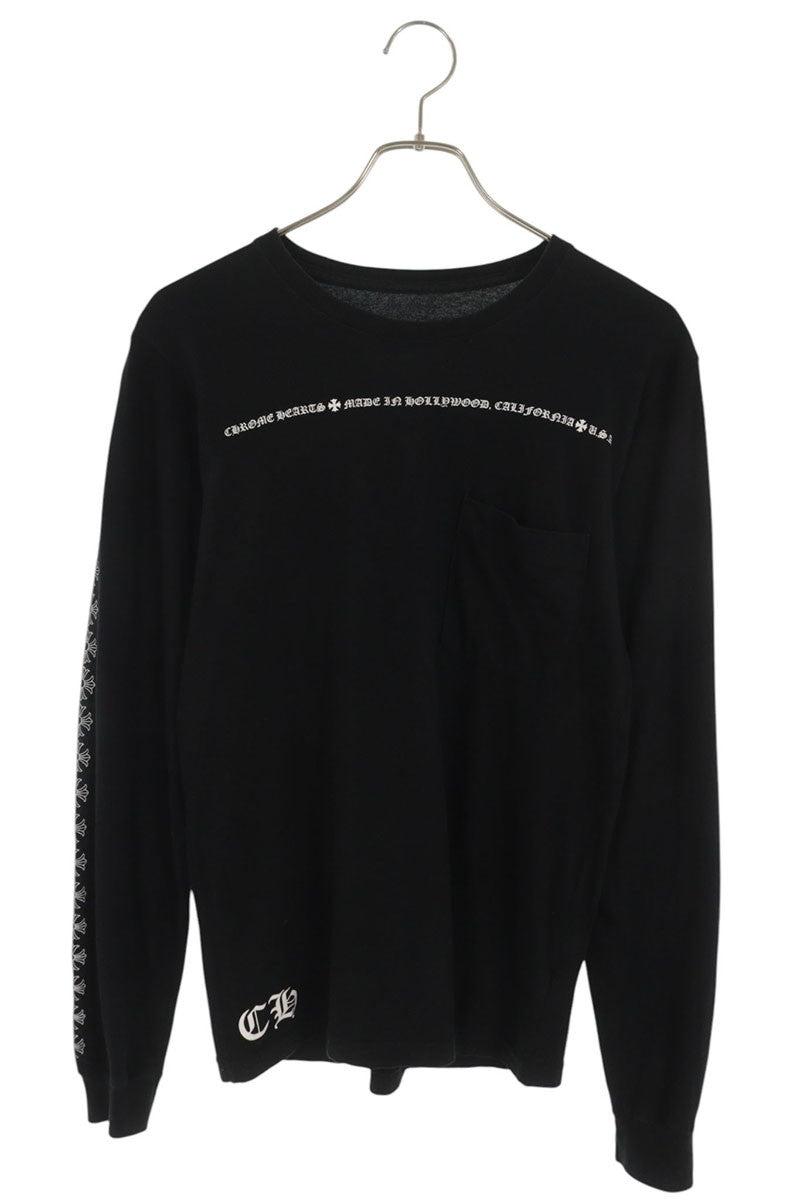 Chrome Hearts Sleeve CH Plus Print Long Sleeve Tee Black Size S