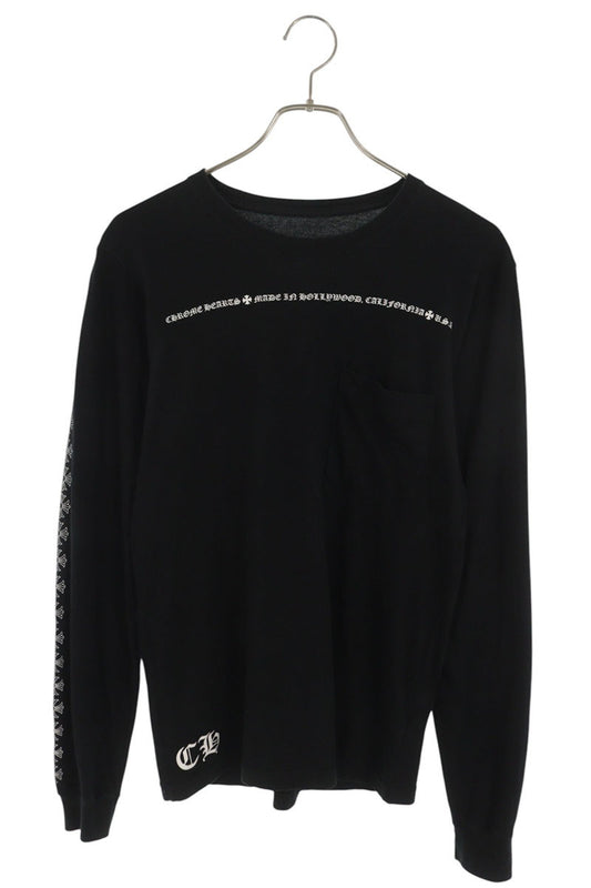 Chrome Hearts Sleeve CH Plus Print Long Sleeve Tee Black Size S