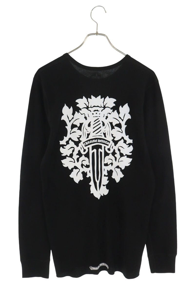 Chrome Hearts Thermal Long Sleeve Vine Dagger Print Black Size XL