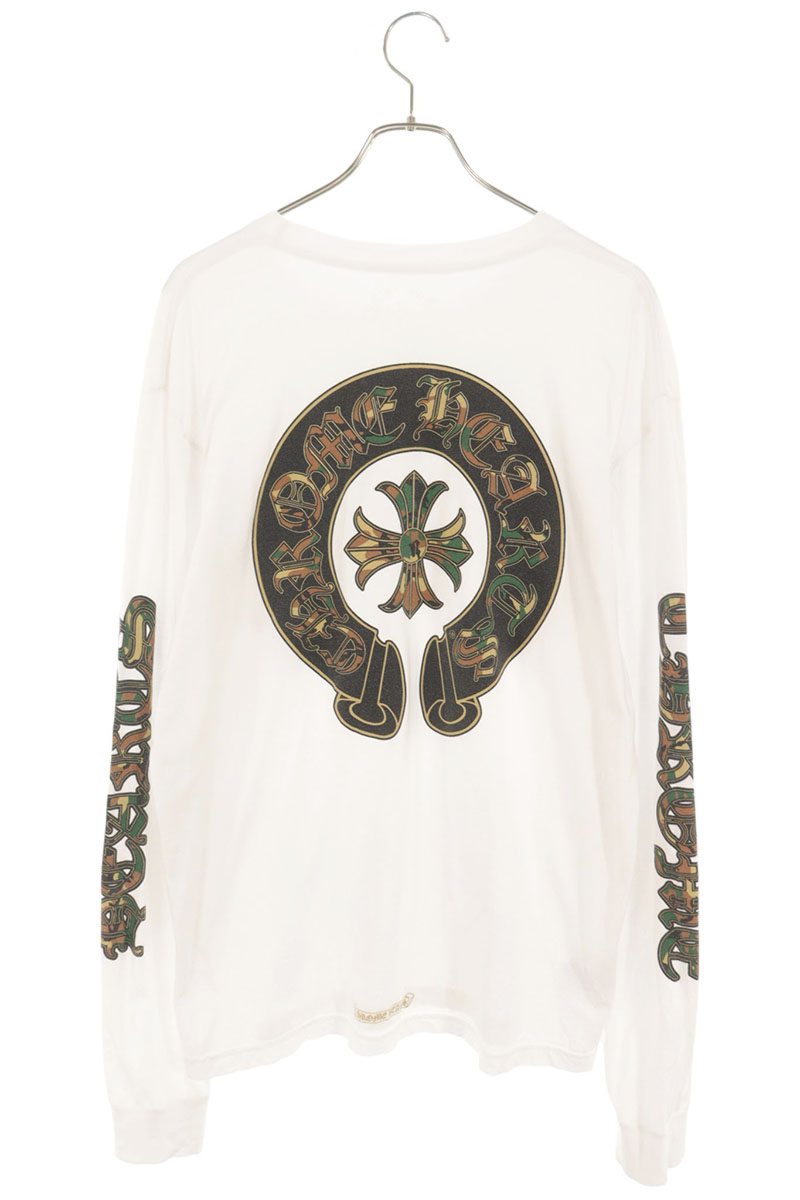 Chrome Hearts Back Horseshoe Camo Print Tee Wht/Grn Size XL