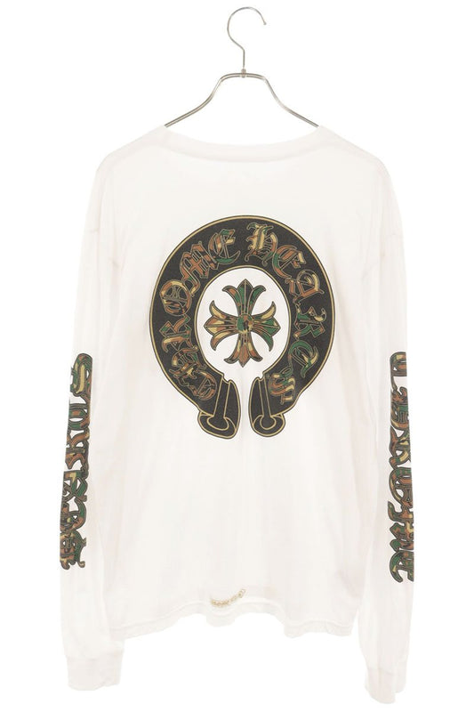 Chrome Hearts Back Horseshoe Camo Print Tee Wht/Grn Size XL