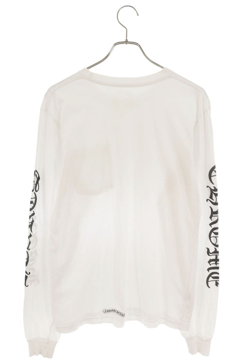 Chrome Hearts Neck Logo Print Long Sleeve Tee White Size M