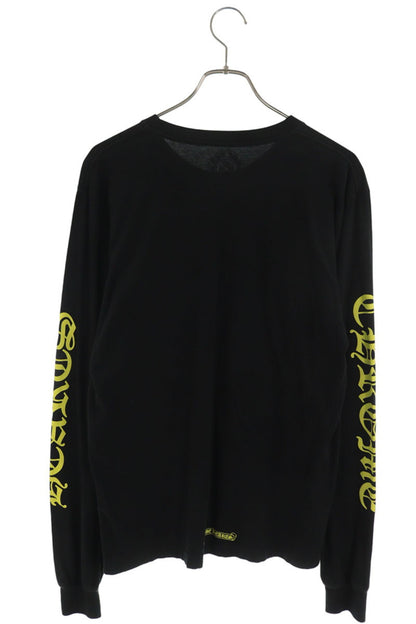 Chrome Hearts Neck Logo Print Long Sleeve Tee Black/Yel Size M