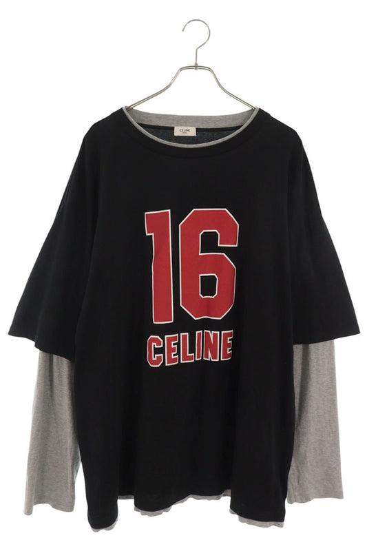 CELINE 23SS Skater Layered Long Sleeve Tee Multi Size L