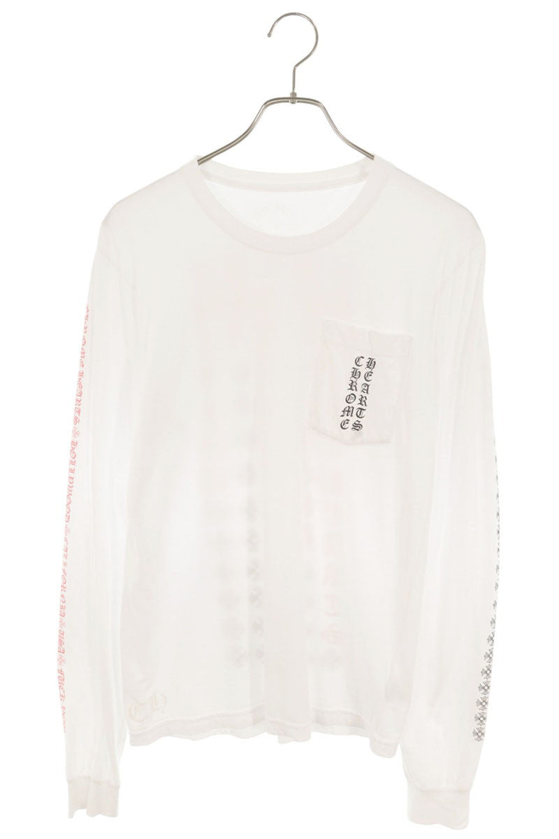 Chrome Hearts Back Sleeve CH Plus Tee Wht/Blk/Pink Size S