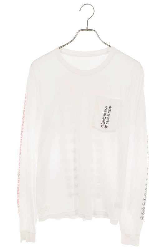 Chrome Hearts Back Sleeve CH Plus Tee Wht/Blk/Pink Size S