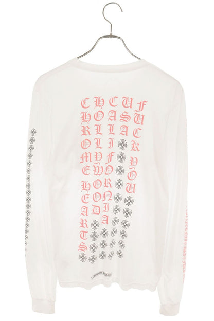 Chrome Hearts Back Sleeve CH Plus Tee Wht/Blk/Pink Size S