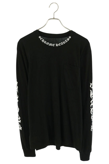 Chrome Hearts Neck Logo Sleeve Print Long Sleeve Tee Size M