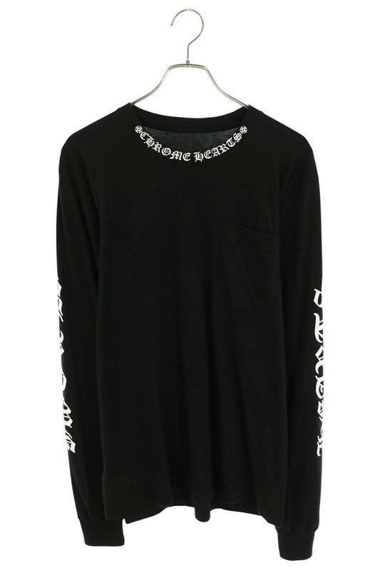 Chrome Hearts Neck Logo Sleeve Print Long Sleeve Tee Size M