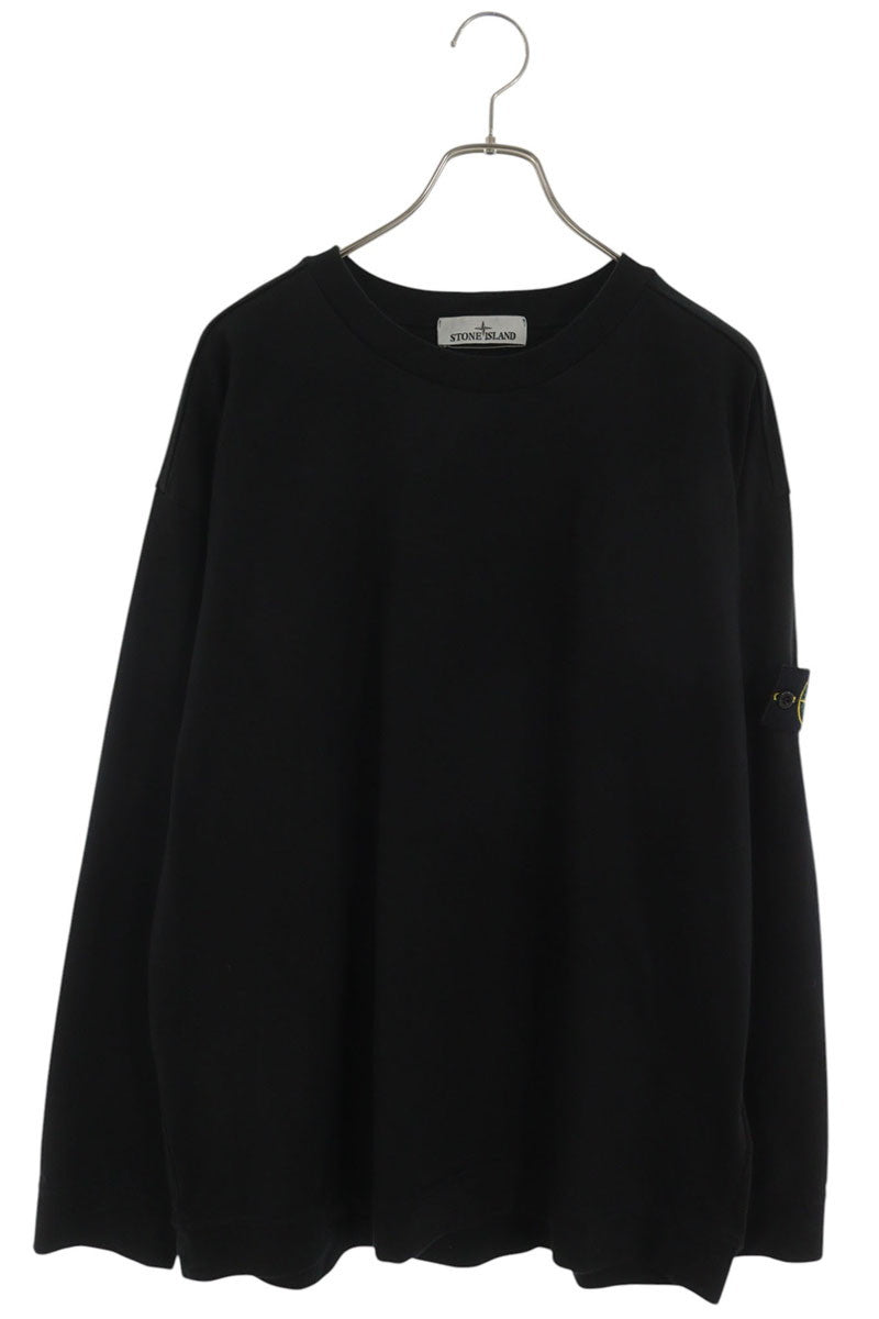 STONEISLAND Logo Patch Long Sleeve Tee Black Size XXL