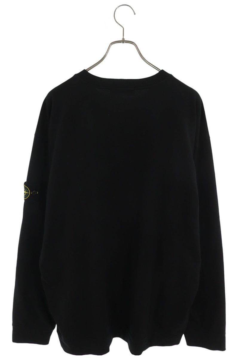 STONEISLAND Logo Patch Long Sleeve Tee Black Size XXL