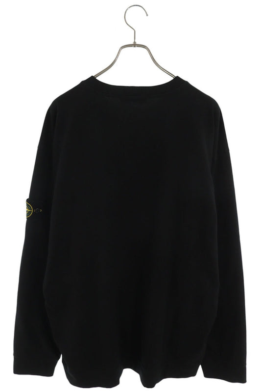 STONEISLAND Logo Patch Long Sleeve Tee Black Size XXL