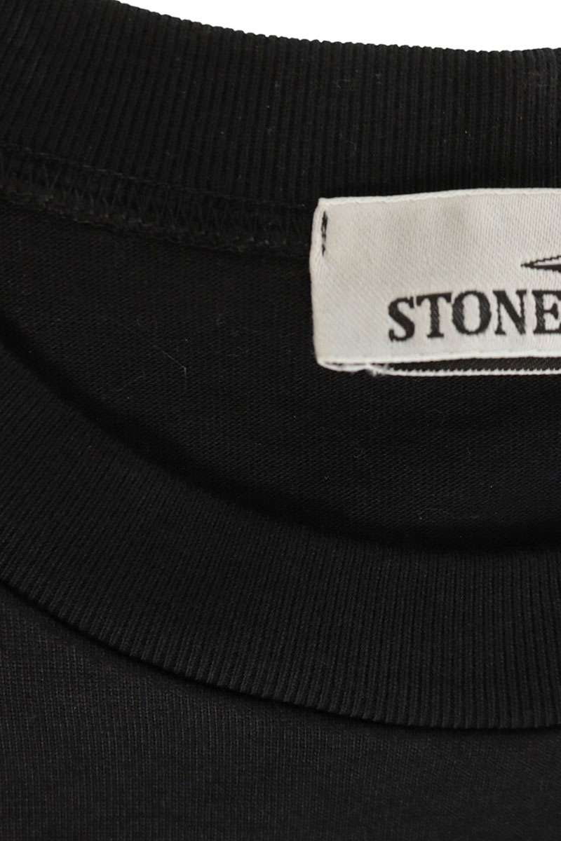 STONEISLAND Logo Patch Long Sleeve Tee Black Size XXL