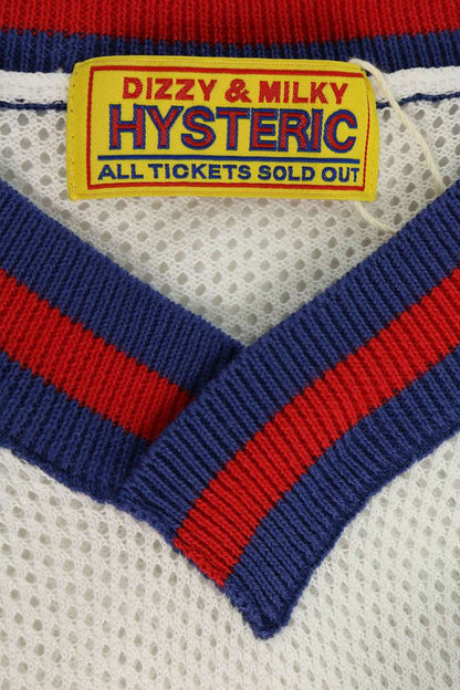 H.HYSTERIC GLAMOUR Jacquard Mesh Long Sleeve White Size Free