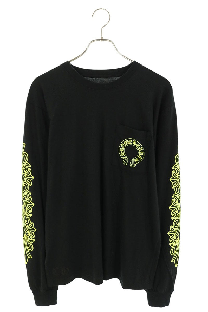 Chrome Hearts Floral Sleeve Horseshoe Long Sleeve Tee Mlt Size M