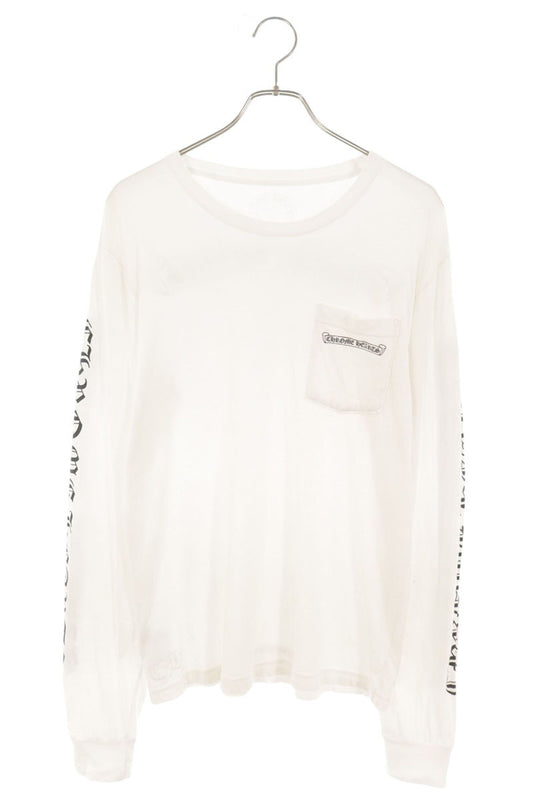 Chrome Hearts Sleeve Logo Print Long Sleeve Tee White Size M
