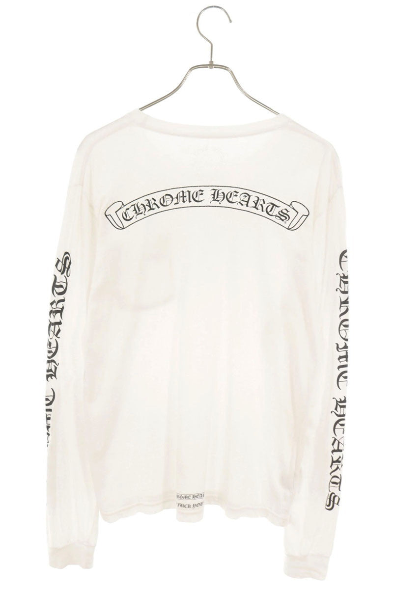 Chrome Hearts Sleeve Logo Print Long Sleeve Tee White Size M