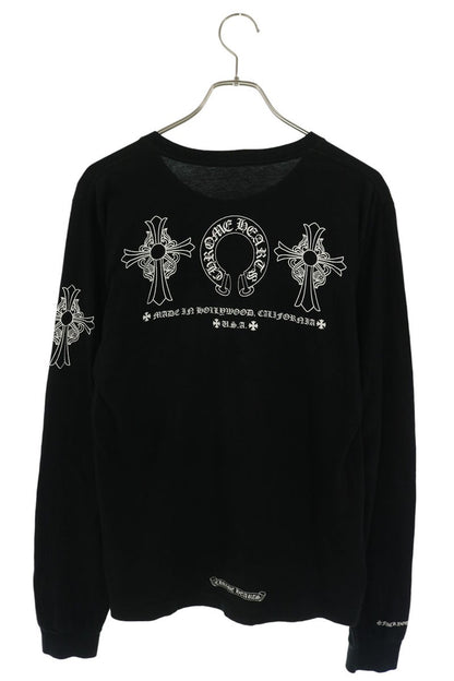 Chrome Hearts Back Horseshoe CH Cross Print Long Sleeve Tee Size S