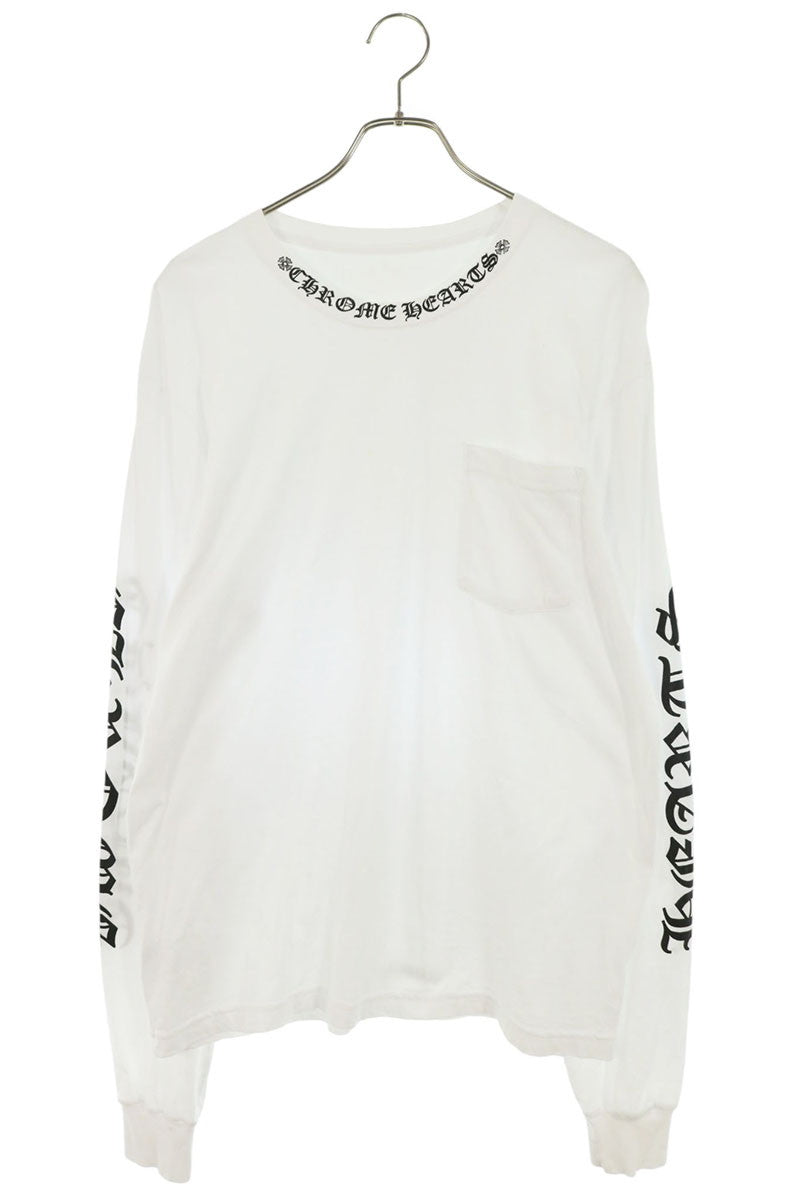 Chrome Hearts Neck Logo Print Long Sleeve Tee Multi Size L