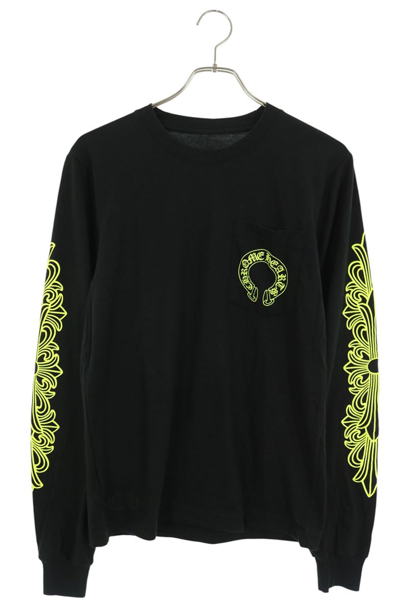 Chrome Hearts Floral Horseshoe Print Long Sleeve Tee Size S