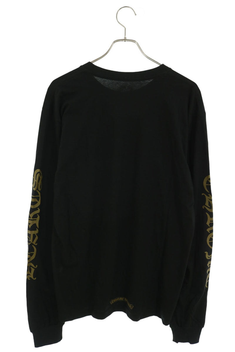 Chrome Hearts Neck Logo Arm Print Long Sleeve Tee Black/Green Size L