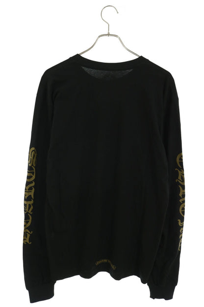 Chrome Hearts Neck Logo Arm Print Long Sleeve Tee Black/Green Size L