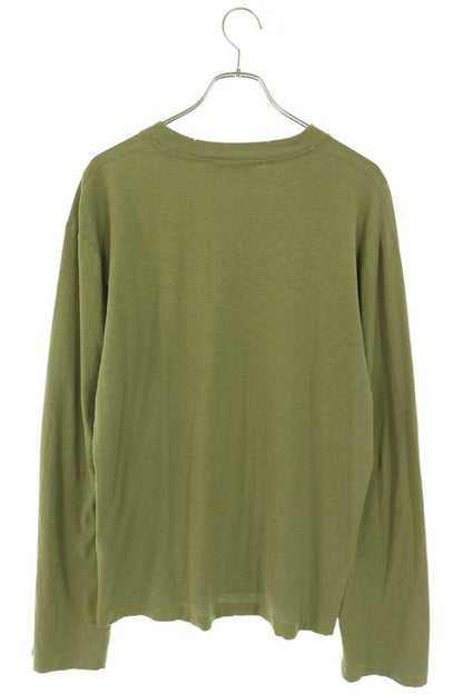 ACNE STUDIOS Logo Print Relaxed Fit Long Sleeve Tee Green Size XS