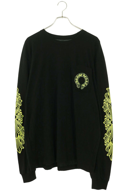 Chrome Hearts Sleeve Floral Back Horseshoe Long Sleeve Shirt Size XL