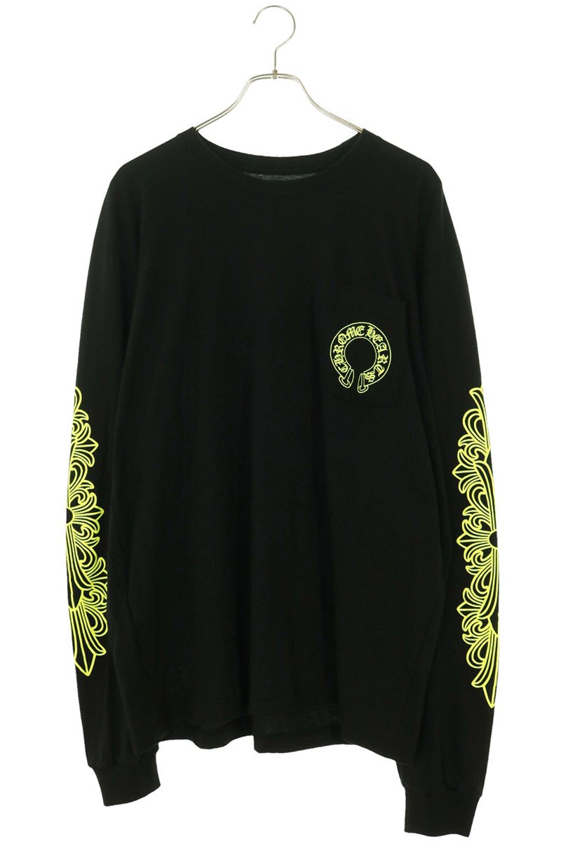 Chrome Hearts Sleeve Floral Back Horseshoe Long Sleeve Shirt Size XL