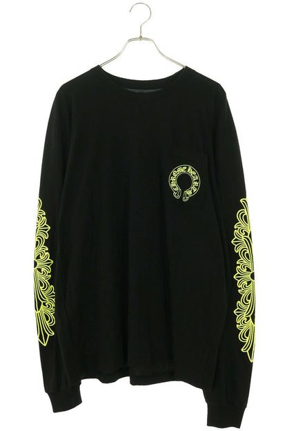 Chrome Hearts Sleeve Floral Back Horseshoe Long Sleeve Shirt Size XL
