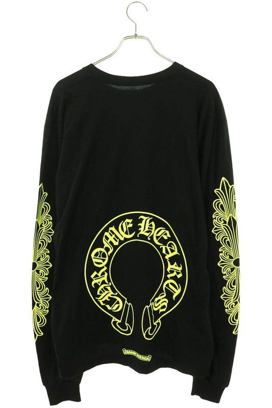 Chrome Hearts Sleeve Floral Back Horseshoe Long Sleeve Shirt Size XL
