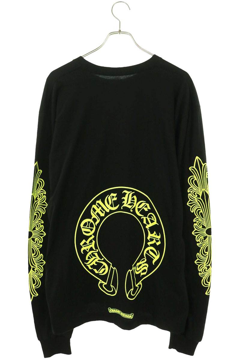 Chrome Hearts Sleeve Floral Back Horseshoe Long Sleeve Shirt Size XL