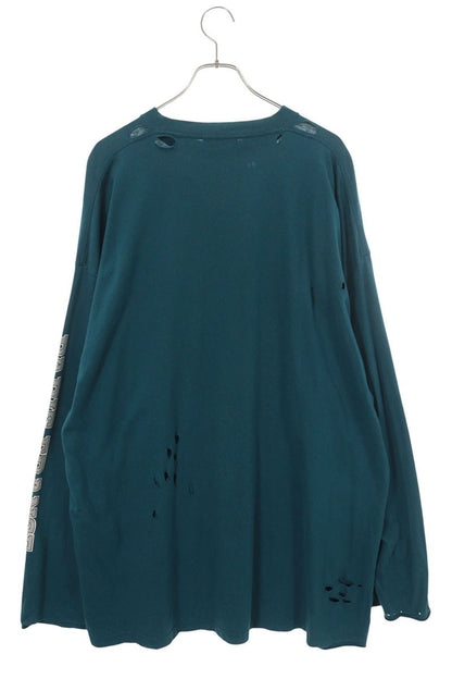 BALENCIAGA 22SS Vintage Distressed Long Sleeve Shirt Size 4